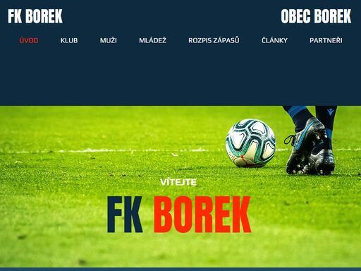 oficiální stránky fotbalového klubu fk borek