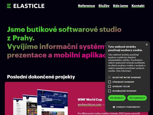 elasticle je butikové softwarové studio z prahy. vyvíjíme informační systémy, webové prezentace a mobilní aplikace.