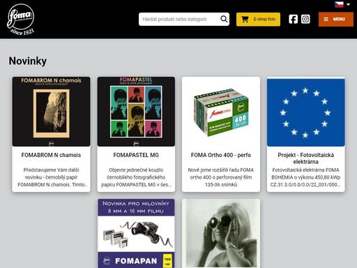 foma bohemia spol. s r.o.vyrábí  černobílé fotomateriály, fotomateriály pro radiodiagnostiku a ndt systémy.  