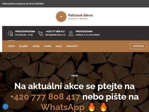 kvalitní palivové dřevo. rozvoz zdarma do 50 km.  