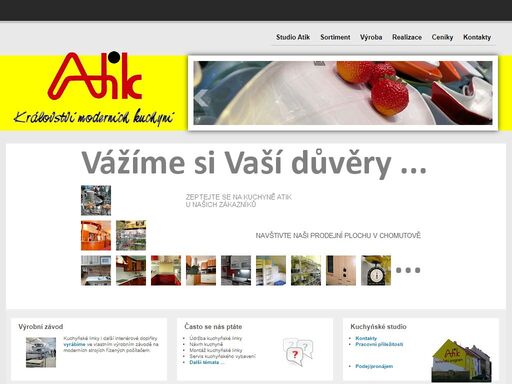království moderních kuchyní - kuchyňské studio zabývající se projektováním a vlastní výrobou kuchyňských linek včetně kompletního vybavení