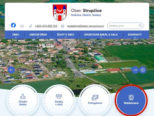 oficiální stránky obce strupčice