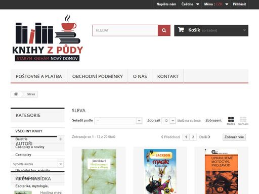 antikvariát knihy z půdy - prodej antikvárních a použitých knih, publikací, časopisů a filatelie