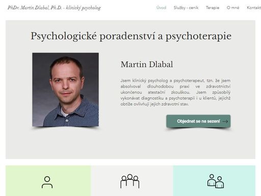 phdr. martin dlabal, ph.d. | jsem klinický psycholog a psychoterapeut, tzn. že jsem absolvoval dlouhodobou praxi ve zdravotnictví ukončenou atestační zkouškou a jsem způsobilý vykonávat diagnostiku a psychoterapii i u klientů, jejichž obtíže ovlivňují jejich zdravotní stav.