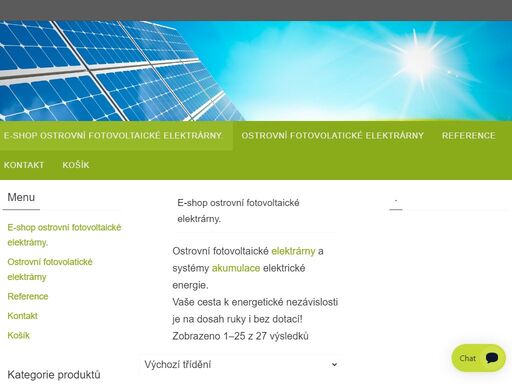 ostrovní fotovoltaické elektrárny a systémy akumulace elektrické energie.vše pro energetickou nezávislost i bez dotací! elektrárny na chatu nebo rodinný dům