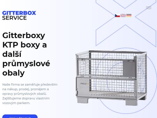 prodej, pronájem a opravy gitterboxů, ktp boxů, klt přepravek, plastových i dřevěných palet a  přepravních obalů.