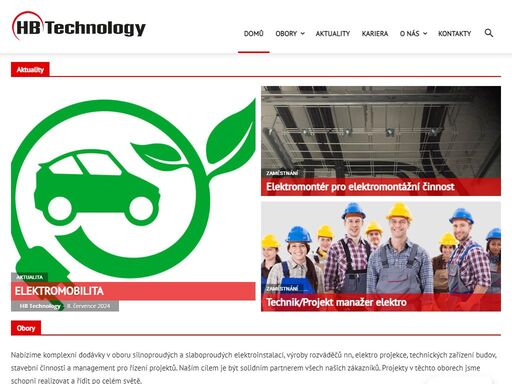 na webu najdete obory podnikání, aktuality, reference. firma hb technology nabízí realizaci elektro, výrobu rozvaděčů, projektování v elektro oborech.