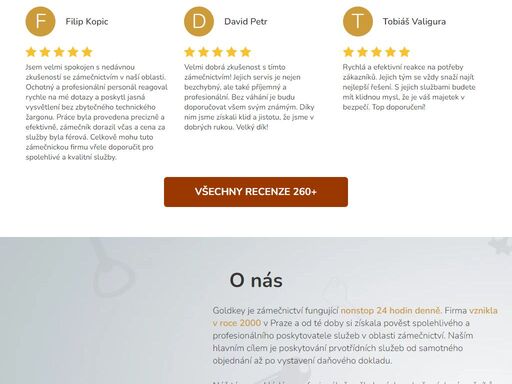 služby týkající se zabezpečení a ochrany majetku. volejte nonstop servis 774 290 290, 602 290 290.