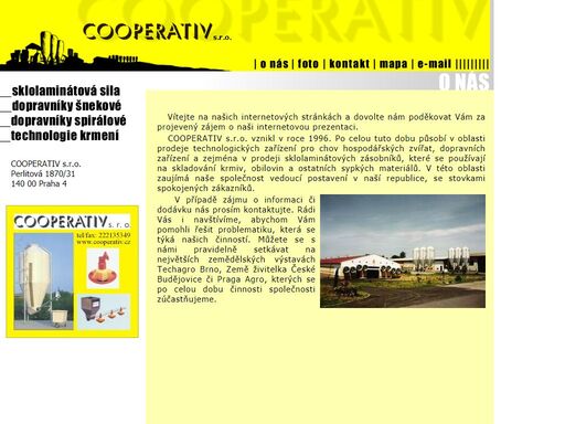 cooperativ s.r.o. - technická podpora: krmítka, napáječky, prasata, drůbež, krávy, skot, kuřata, brojleři, krůty, skladování, krmné směsi, doprava, sklolaminát, zemědělství, obilí, zemědělská technika, zemědělský velkoobchod.