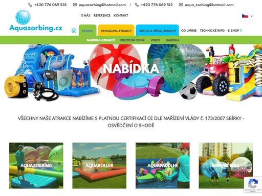 široká nabídka nafukovacích atrakcí na prodej ? pronájem ? zajišťujeme dětské dny, firemní akce aj. ? atrakce skladem ? záruční a pozáruční servis.