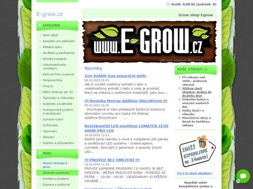 growshop potřeby pro pěstování rostlin pod umělým osvětlením za velkoobchodní ceny! diskrétně, rychle a vše skladem. dárky včetně vzorků, pravidelné slevy a zvýhodněné komplety.