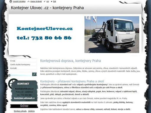kontejnery praha - odvoz suti, likvidace odpadu, dodávka písku, štěrku, betonu a jiných materiálů
