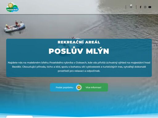 rekreační areál poslův mlýn u máchova jezera – ubytování, rodinné dovolené, dětské tábory a firemní akce. užijte si přírodu a zábavu!
