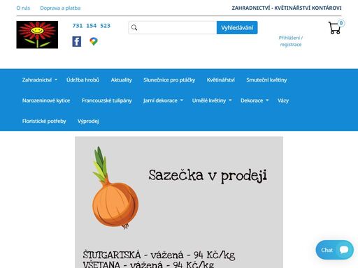 eshop i kamenný obchod pro prodej dekorací, umělých květin a zahradnického sortimentu