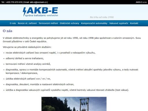 revize el. zařízení vvn / vn / nn, zkoušky elektrických ochran, kompenzační automatiky, vakuové vypínače vn, termovizní měření.