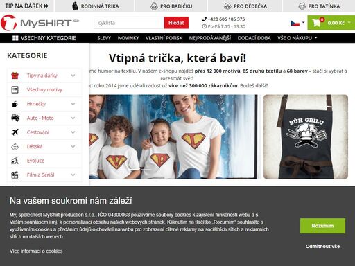 originální trička od myshirt / dresy / mikiny / potisk na vaše přání