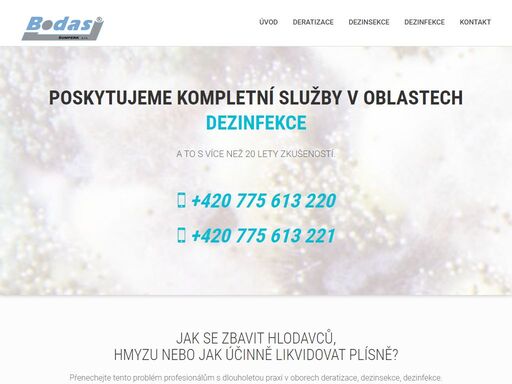 kompletní služby v oblastech deratizace, dezinsekce, dezinfekce