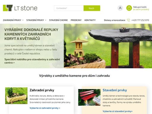 jsme specialisté na umělý kámen. nakupte například kamenná koryta, květináče či dlažbu v našem e-shopu nebo u prodejců v celé čr.