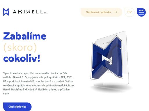 vyrábíme obaly typu blistr na míru dle přání a potřeb našich zákazníků. obaly jsme schopni vyrábět z pet, pvc, ps a podobných materiálů, mnoha tvarů a rozměrů. veš­ke­ré vý­rob­ky vy­rá­bí­me na mo­der­ních, plně au­to­ma­tic­kých za­ří­ze­ní. nabízíme individuální, flexibilní přístup a příznivé ceny.