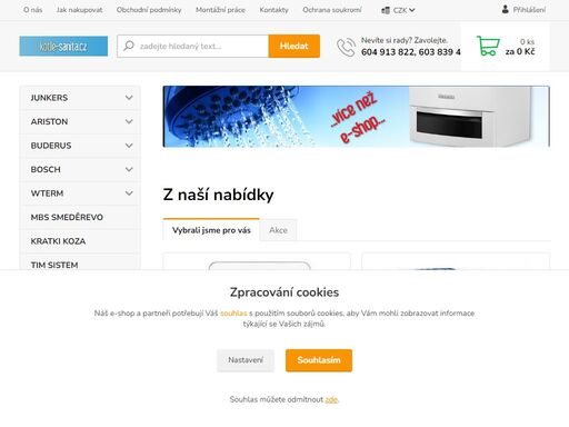 prodej, montáž a servis plynových kotlů, elektrokotlů, boilerů a krbových kamen od výrobců junkers, ariston, buderus, bosch, wterm, mbs smeděrevo, kratki koza a tim sistem.