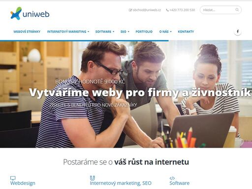 webdesign a tvorba www stránek je naše profese. klikněte na uniweb.cz!