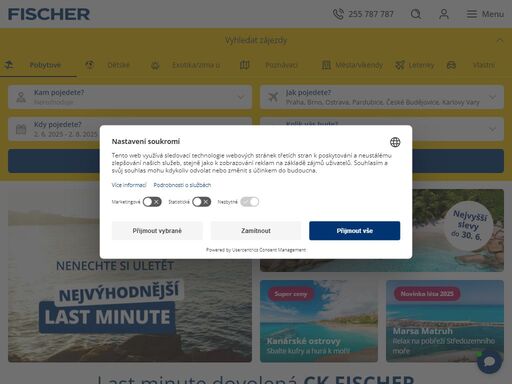 dovolená s jistotou silného partnera. vyberte si z našich zájezdů do středomoří či exotiky s nejvyšší kvalitou služeb za fajn cenu. splňte si sen s ck fischer.