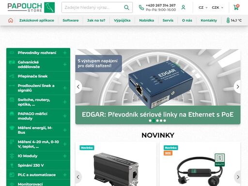 papouch je systémovým integrátorem - vyvíjí a vyrábí elektroniku a související hardware na zakázku, dodává také skladové produkty pro datové komunikace, průmyslová měření a datové přenosy. naše zařízení rádi upravíme na míru pro vaší situaci. používáme moderní komunikační technologie a postupy.