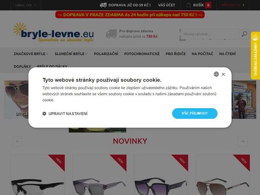 levné sluneční brýle - unisex,sportovní,trendové.