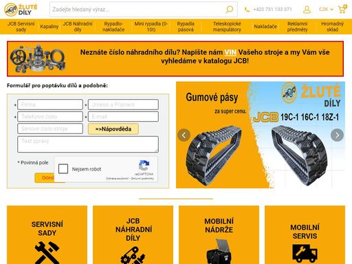 přinášíme úsporu servisních nákladů. s námi vyděláte více. nabídka všech náhradních dílů na jcb.
originální, oem, alternativní…