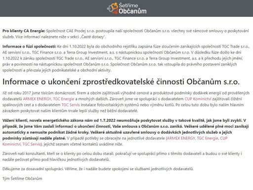 spojili jsme tisíce občanů do jednoho celku. díky tomu mají všichni přístup k produktům a službám, které byly dříve dostupné jen velkým ?rmám. oblasti, na které se zaměřujeme jsou energie, finance, kominické služby a úspora vody.