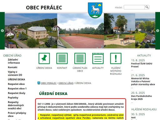obec perálec