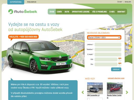 autopůjčovna šebek - půjčovna aut  s 15 letou zárukou kvalitních služeb. slevy u dlouhodobých pronájmů, operativní leasing, autopůjčovny praha