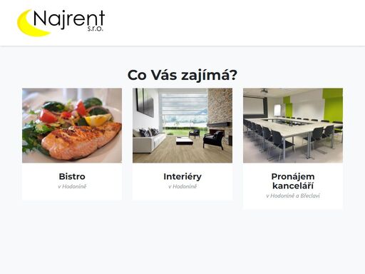 najrent s.r.o. poskytovatel pronájmu kanceláří a školících místností v hodoníně,
kanceláři v břeclavi a provozovatel samoobslužné restaurace v hodoníně.