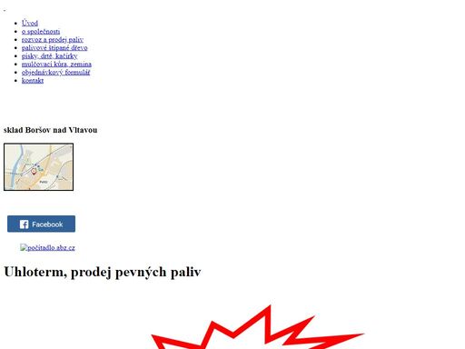 prodej uhlí, paliv tvárnic suchého zdění, 
