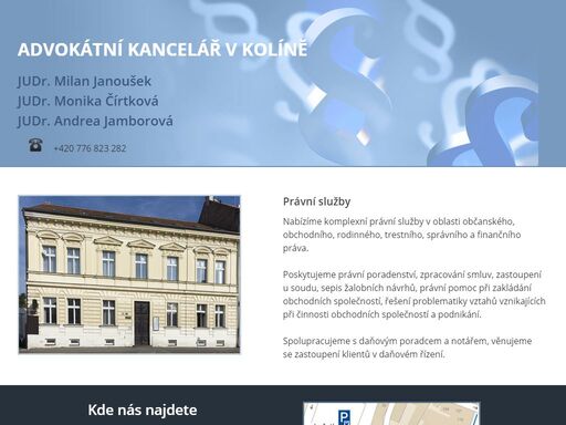 advokátní kancelář, kolín, judr. janoušek.