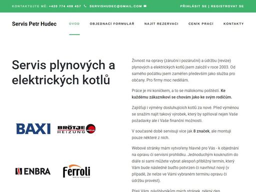 servis plynových zařízení a opravy plynových spotřebičů