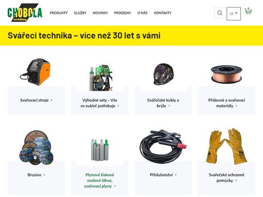 chobola je místem, kde každý svářeč najde to, co potřebuje. prodáváme svářecí stroje, materiály a jiné příslušenství. přijďte nás navštívit na jednu ze 14 poboček.