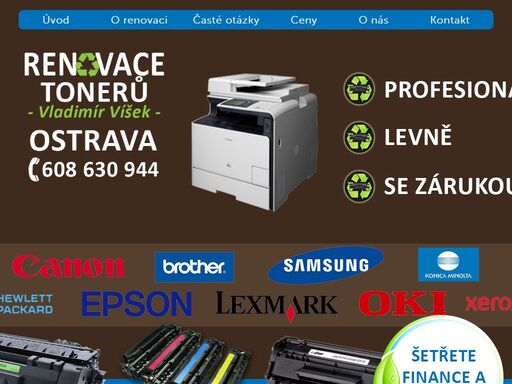 www.tonery-renovace.cz - renovace tonerů 
      ostrava, tonery ostrava