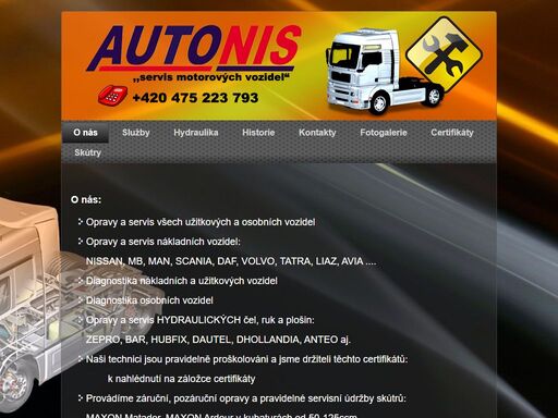 oprava, servis, oprava nákladních automobilů, oprava hydraulických čel, ústí nad labem