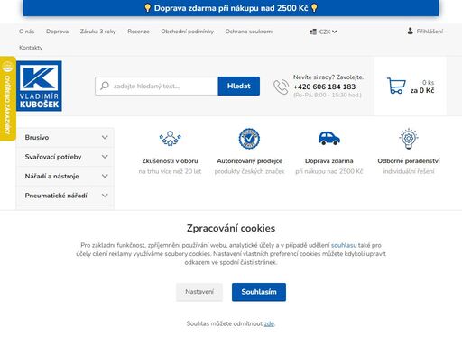 prodejna, kde najdete svařovací potřeby, brusivo, pilové pásy wikus, nástroje pro vrtání (soustružení a frézování), elektrické, pneumatické a ruční nářadí.