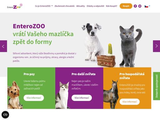 enterozoo je dietetický veterinární přípravek, detoxikační gel, doplněk stravy a veterinární lék pro psy, kočky, hospodářská zvířata a jiné domácí mazlíčky.