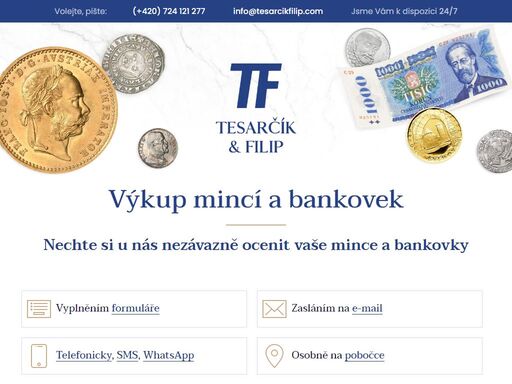výkup mincí a bankovek