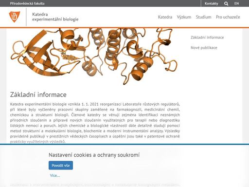 katedra je zaměřené na farmakognozii, medicinální chemii, chemickou a strukturní biologii. jednotlivé týmy se věnují mimo jiné identifikaci neznámých přírodních sloučenin, přípravě nových sloučenin využitelných pro terapii rakoviny a dalších lidských nemocí a poruch,  enzymům metabolizujícím polyaminy atd.