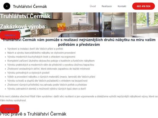 hledáte nábytek na míru? truhlářství čermák! vyrobíme vám cokoliv, od kuchyní a obývacích stěn až po zahradní nábytek a dekorace. spokojenost zaručena!
