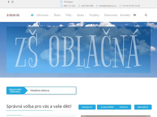 základní škola oblačná, liberec