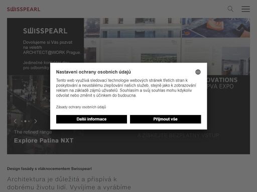 společnost swisspearl se sídlem ve švýcarsku je výrobcem prémiových vláknocementových výrobků pro fasády, střešních krytin, obkladů vnitřních stěn a zahradních prvků.
