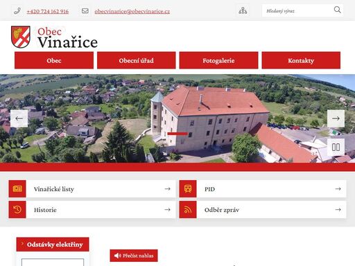 oficiální stránky obce vinařice