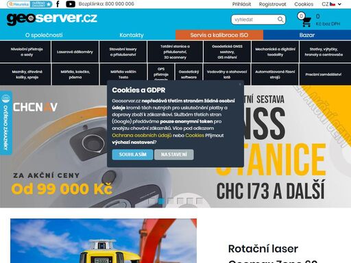 měřící, geodetické a stavební přístroje a příslušenství