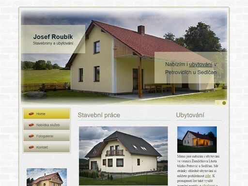 stavební firma zendr petrovice u sedlčan, příbram, josef roubík
