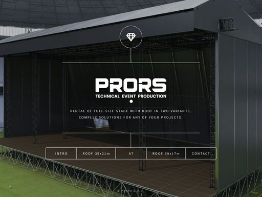 full size stage with roof in two variants 39x21m 39x17m. performance area, wing area, full-service a/v production team.